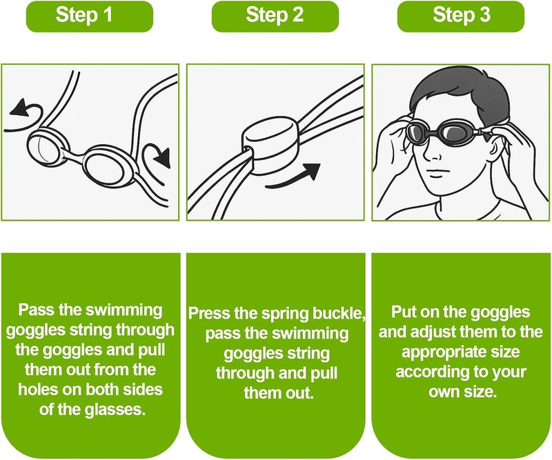 smrtcol Swimming Bungee Goggle Strap-Bungee Cord Straps for Swim Goggles Universal Fit for Adults/Kids - Image 3
